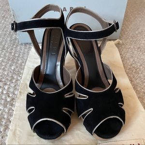 Marni Suede Platform Heels with Straps